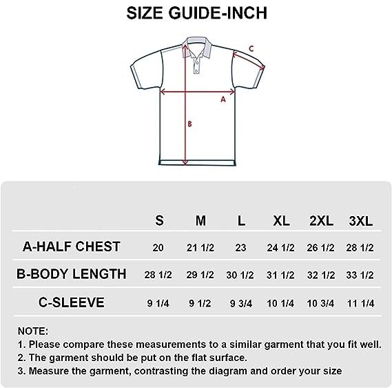 Mens Golf Shirts Short Sleeve Moisture Wicking Print Athletic Casual Shirts